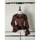 Alice Girl Bear Chocolate Long Sleeve Blouse(1st Pre-Order/3 Colours/Full Payment Without Shipping)